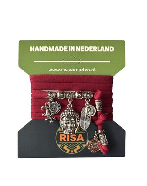 Risa Boeddha Groot Bordeaux - Zilver