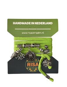 Risa Turtle appel groen - zilver