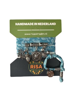 Risa Turtle camo turquoise - Zilver