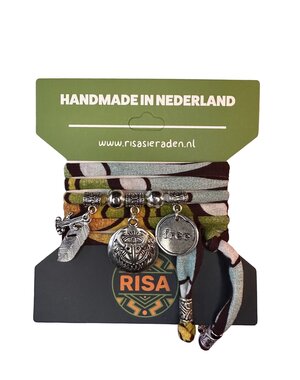 Risa Free Bull Turquoise-Roze-Geel - Zilver