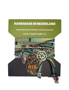 Risa Ohm Groot Turquoise multi - Zilver