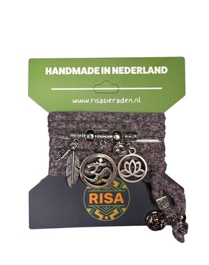 Risa Ohm Groot Aubergine - Zilver