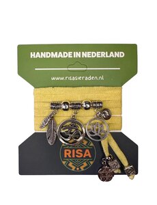 Risa Ohm Groot Neon Geel - Zilver