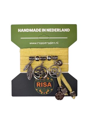 Risa Ohm Groot Neon Geel - Zilver
