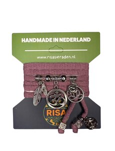 Risa Ohm Groot Oud Roze - Zilver