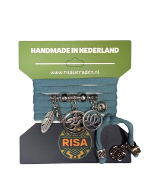 Risa Ohm Groot Ice Blue - Zilver