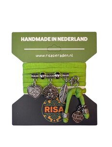 Risa Zittende Boeddha Appelgroen - Zilver