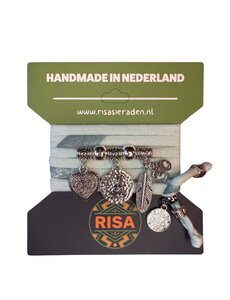 Risa Zittende Boeddha Print mintgroen - Zilver