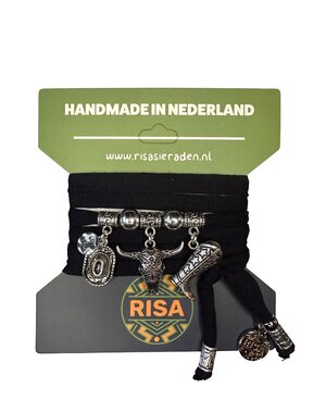 Risa Bull Zwart - Zilver