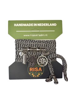 Risa Hamsahand hexagon grijs - zilver