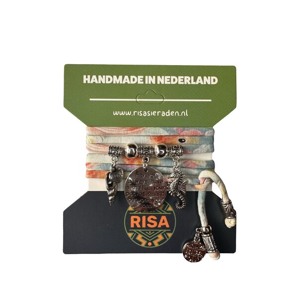 Risa Wikkelarmband Sand between your toes multicolor - zilver | Risa