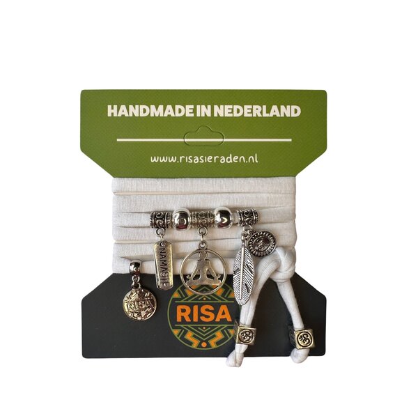 Risa Wikkelarmband Yoga Wit - Zilver | Risa