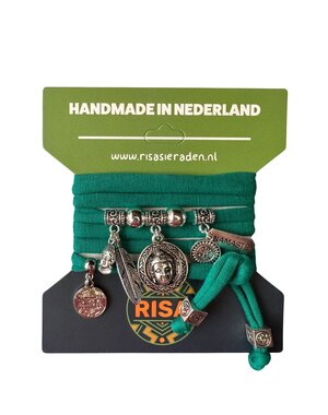 Risa Boeddha Namaste Groen - Zilver