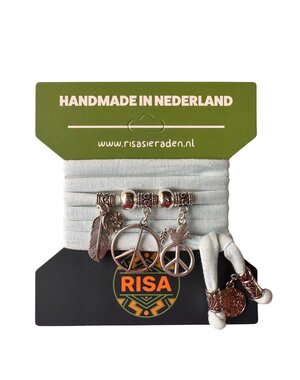 Risa Peace Groot Sky-Blue - Zilver