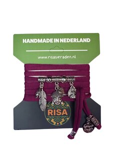Risa Boeddha Love Bordeaux - Zilver