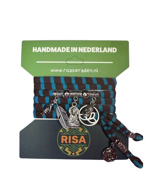 Risa Bodhisattva Bruin-Turquoise - Zilver