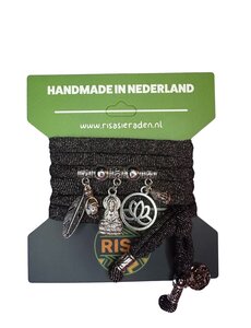 Risa Bodhisattva glitterbruin - Zilver