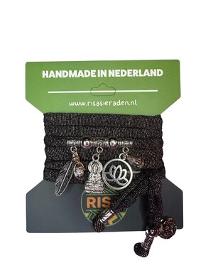 Risa Bodhisattva glitterbruin - Zilver