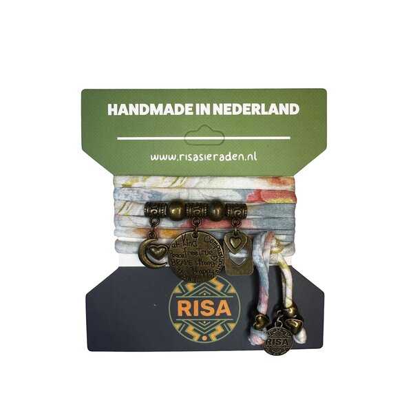 Risa Wikkelarmband Brave Strong multi - brons | Risa