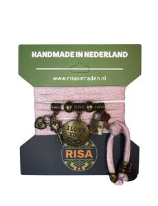 Risa I Love you roze - brons