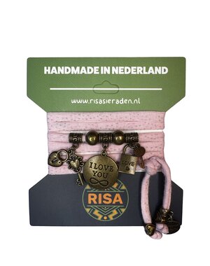 Risa I Love you roze - brons