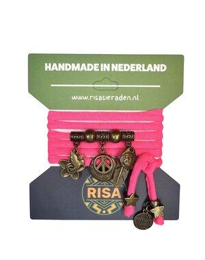 Risa Peace neon roze - brons