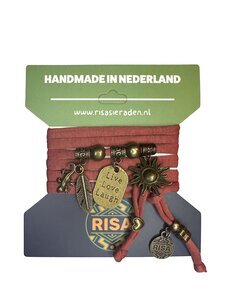 Risa Live Love Laugh rood bruin - brons