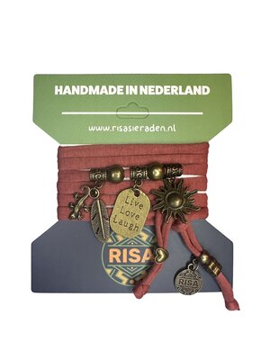 Risa Live Love Laugh rood bruin - brons
