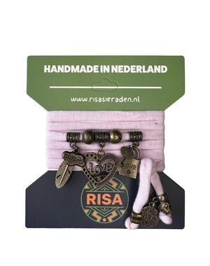 Risa Love Heart Lichtroze - brons