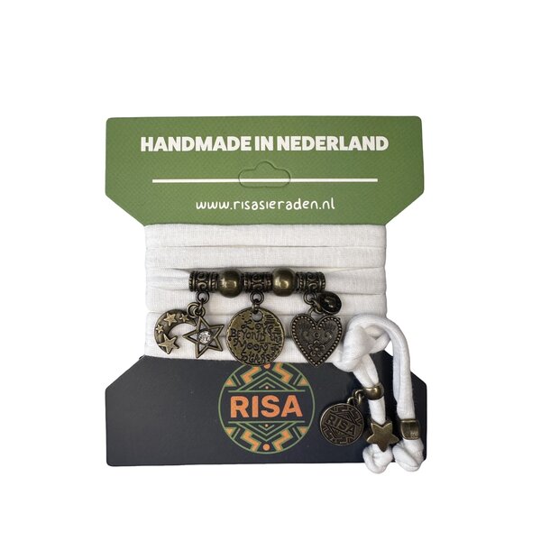 Risa Wikkelarmband Beyond The Moon wit - Brons | Risa