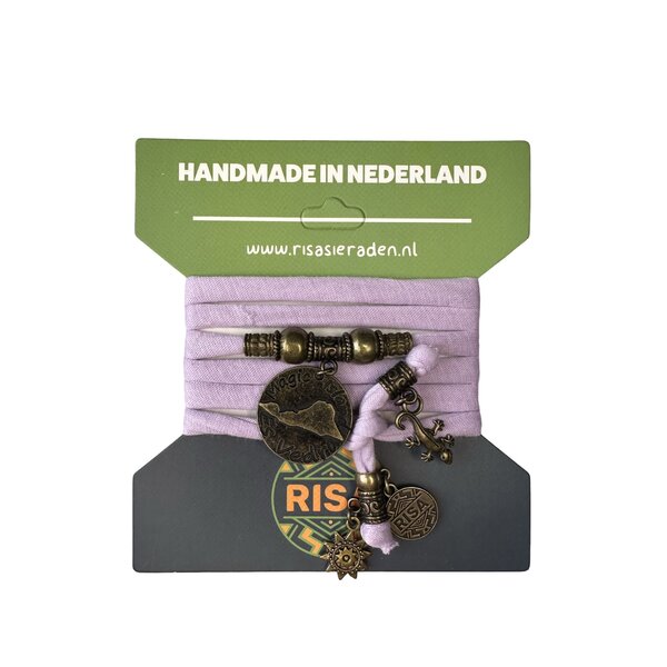 Risa Wikkelarmband Es Vedra Lila - brons | Risa