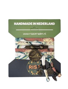 Risa Es Vedra blauw-bruin print - brons