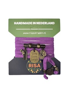 Risa Live Love Laugh stars paars - brons