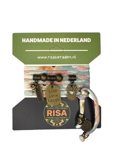 Risa Live Love Laugh stars multicolor - brons