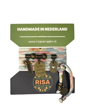 Risa Live Love Laugh stars multicolor - brons