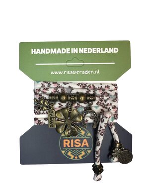 Risa Good Luck wit-bruin-turquoise - Brons