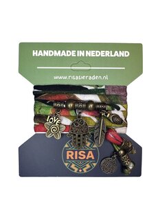 Risa Hamsahand groen-rood - Brons