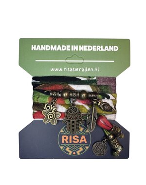 Risa Hamsahand groen-rood - Brons