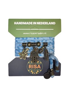 Risa Hamsahand camo turquoise - Brons