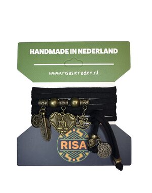 Risa Boeddha Hart zwart - Brons