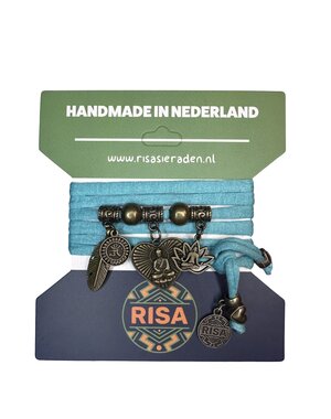 Risa Boeddha Hart turquoise - Brons