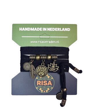 Risa Lotus zwart - brons