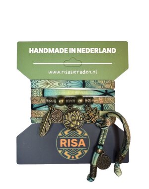 Risa Lotus turquoise multi - brons