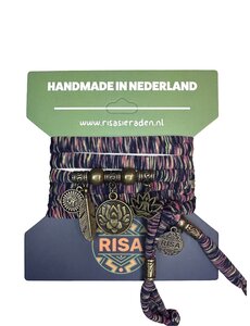 Risa Lotus print bruin-rood - brons