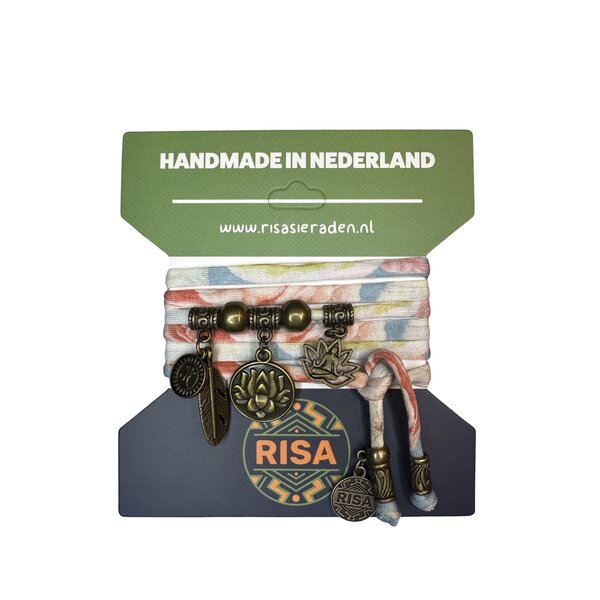 Risa Wikkelarmband Lotus multi - brons | Risa