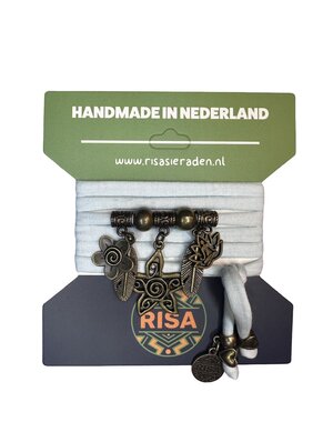 Risa Flower baby blauw - Brons