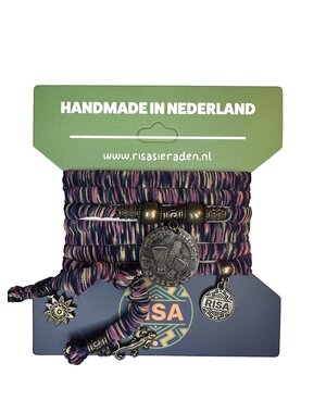 Risa Ibiza Benirras print zwart-rood - Brons