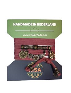 Risa Peace Wings rood-bruin - brons