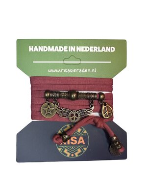 Risa Peace Wings rood-bruin - brons