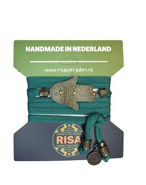 Risa Hamsahand groen - brons